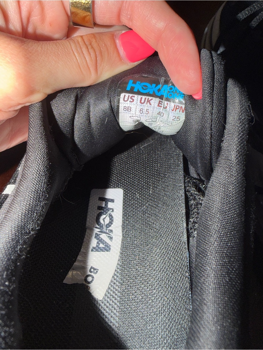 Hoka bondi 8 Black and White Womens - Picture 3 of 4